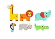 Load image into Gallery viewer, 3 LAYERED JUNGLE ANIMAL PUZZLE