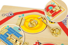 Load image into Gallery viewer, LATCHES ACTIVITY WOODEN PUZZLE BOARD