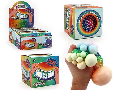 RAINBOW SUPER SIZE SQUEEZE BALL