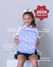 Load image into Gallery viewer, MontiiCo Large Insulated Lunch Bag - Ripple Cloud