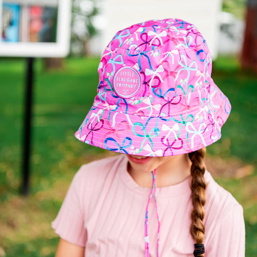 LOVELY BOWS REVERSIBLE BUCKET HAT - 4 Sizes