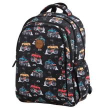 Load image into Gallery viewer, MONSTER TRUCKS MIDSIZE KIDS BACKPACK