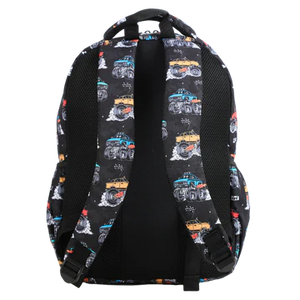 MONSTER TRUCKS MIDSIZE KIDS BACKPACK