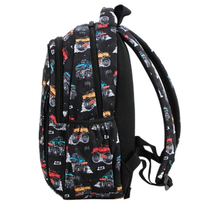 MONSTER TRUCKS MIDSIZE KIDS BACKPACK