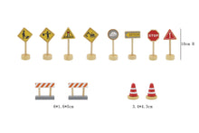 Load image into Gallery viewer, WOODEN CONSTRUCTION ROAD SIGN PLAYSET