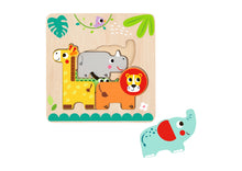 Load image into Gallery viewer, 3 LAYERED JUNGLE ANIMAL PUZZLE