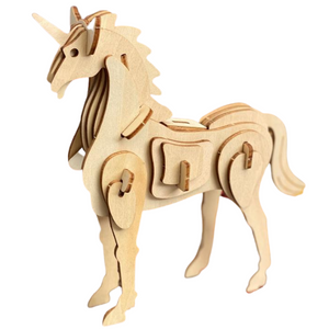 Wooden Unicorn 3D Puzzle