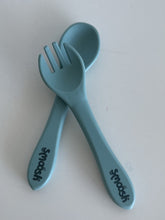 Load image into Gallery viewer, Smoosh Fork and Spoon set- Assorted colours