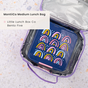 NEW MONTIICO MEDIUM INSULATED LUNCH BAG - RAINBOWS