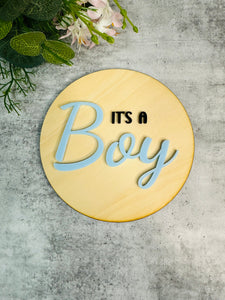 "IT'S A BOY" ANNOUNCEMENT DISC