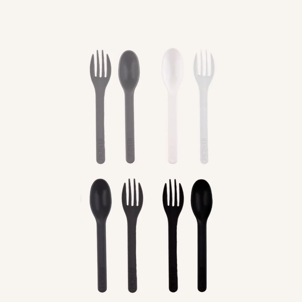 MONTIICO OUT & ABOUT CUTLERY SET - MONOCHROME